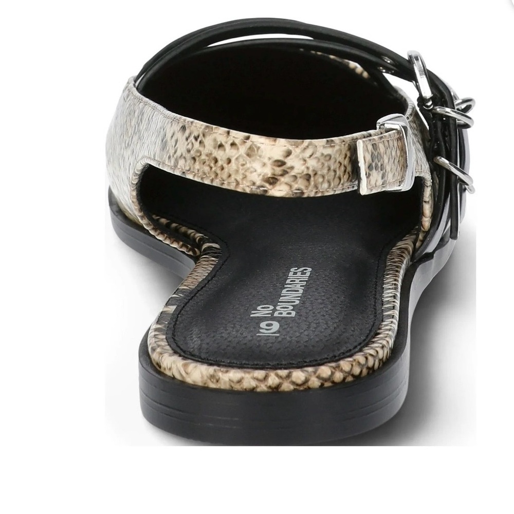 Women's Snakeskin Slingback Flats - Picture 4 of 4